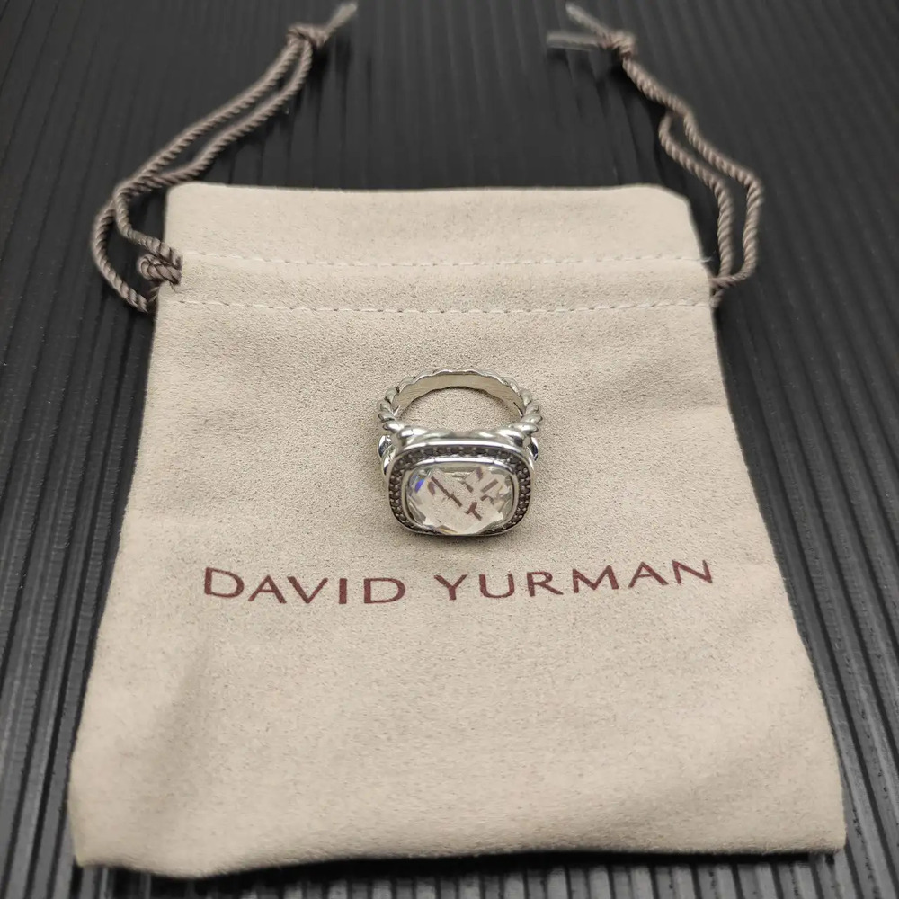 David Yurman square-cut white diamond ring
